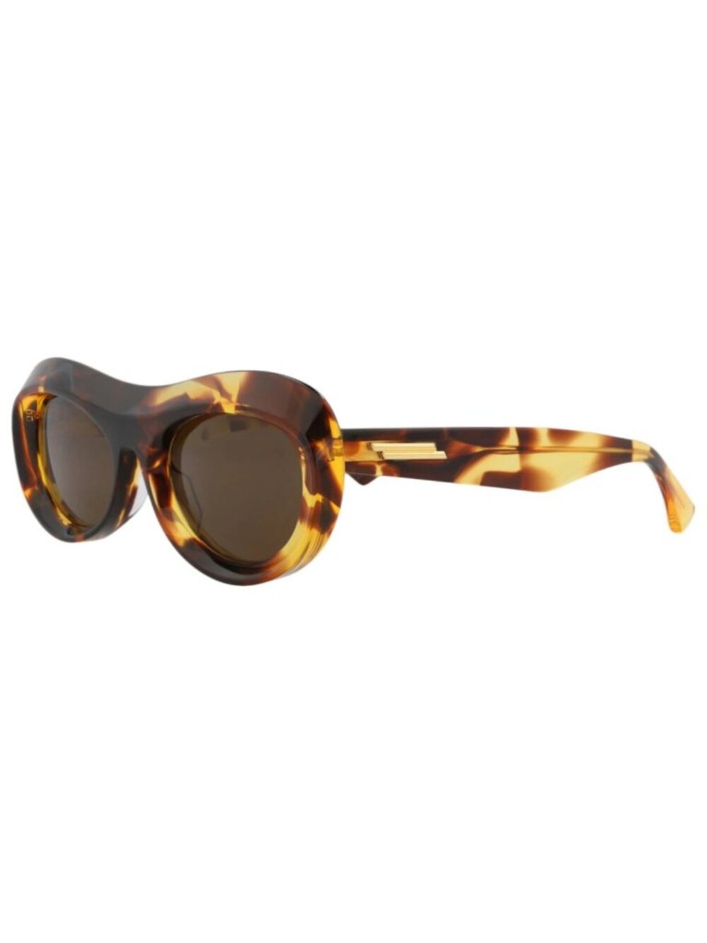 New Bottega Veneta Women's Sunglasses Aviator Recycled Acetate Frame Havana